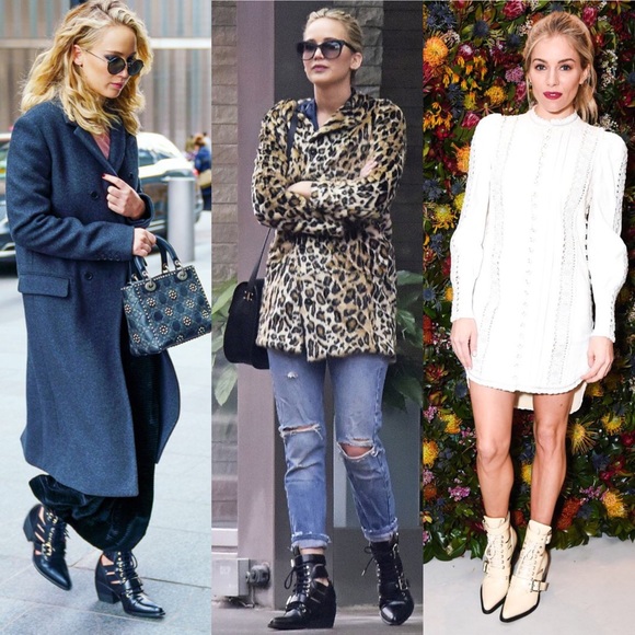 Chloé Rylee Cut Out Boot in Python Green - Picture 11 of 14